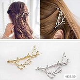 Impression 2pcs Metal Hairpin Silver and Gold Hair Clip (Pack of 12)